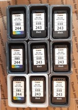 9 Empty Virgin OEM Genuine Canon Ink Cartridges PG243 CL244 -1 open but not used picture