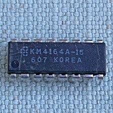 Samsung KM4164A-15 DRAM 16 Pin DIP 4164N Lot of 4 Vintage Computer Parts IC Chip picture