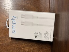 Simply by Clik Liquid Silicone USB-C to USB-C Cable 2M White New Sealed picture