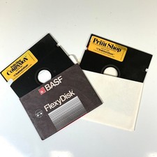 Apple II The Print Shop & Companion Broderbund 5.25” Floppy Disks Software Vtg picture