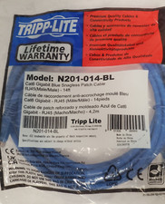 TRIPP LITE N201-014-BL CAT-6 GIGABIT SNAGGLES MOLDED PATCH CABLE 14ft LOT OF 10 picture