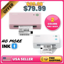 JADENS 668BT Bluetooth Thermal Shipping Label Printer 4x6 Wireless Pink White picture