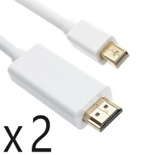 2 Pack 15ft Mini DisplayPort DP to HDMI Converter Adapter Cable fits Thunderbolt picture