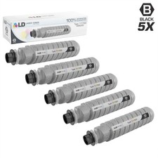 LD Compatible Ricoh 888260 / Type 1170D Set of 5 Black Laser Toner Cartridges picture