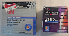 2 Imation 3M High Density Diskettes IBM DS, HD 5 1/4” (10) & 2HD 3.5