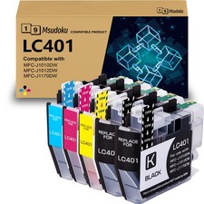 5PK LC401 Ink Cartridges Compatible For Brother MFC-J1010DW MFC-J1012DW Printer picture