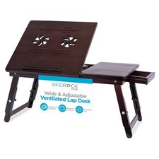 Bamboo Ventilation Lap Tray with Adjustable Legs (Walnut) picture