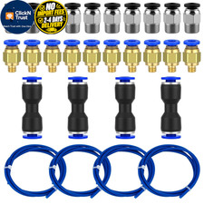 Moxweyeni 4 Pcs PTFE Tube Blue Tubing(1 M) with 10 PC4-M6 Fittings and... picture