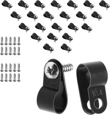 120pcs 3/8 Inch R-Type Cable Clamps Nylon Wire Clips with M4 Screws Mounting picture