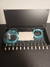 LC-OM3 12 Duplex 24 Port Fiber Enclosure 1RU Rack Mount Kit with Patch Panel picture