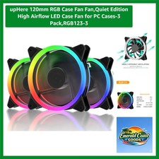 3-Pack 120mm RGB High Airflow PC Fans – Silent Operation & Stunning Lights picture