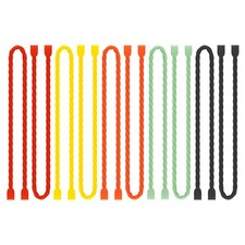 Gesipor 10 PCS 12-Inch Silicone Cable Ties - Reusable Rubber Twist Ties Bendable picture