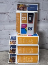 HP 23 Tri-Color Inkjet Print Cartridge C1823D Genuine OEM Lot of 4 Unopened picture