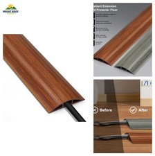 Cable Floor Cover 10ft Walnut Wire Management Soft PVC Safe Low Profile picture