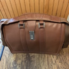 McKlein Laptop Doctors Bag Luggage Briefcase Brown Leather 18” Locking picture