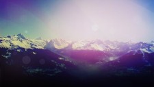 Landscape  art mountains sunlight nature snowy mountain Custom Gaming Mat Desk picture