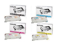 4 x Genuine Toner Lexmark C510 C510N / 20K1400 20K1401 20K1402 20K1403 LOT picture