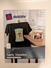 Avery 3279 CUSTOM TRANSFERS DARK Fabric T-shirts InkJet Printable Iron-On 8.5x11 picture