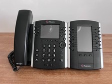 Polycom VVX410 12 Line Desktop Business Phone HD Voice  w/Color Expansion Module picture