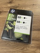 Lot of 2 GENUINE HP 88XL Black HIGH YIELD Ink Cartridge Dual Pack - Expired picture