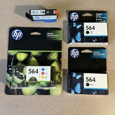 Lof of 6 New  HP 564 Black X3 & HP 564 Color Ink Cartridges 564XL Expired picture