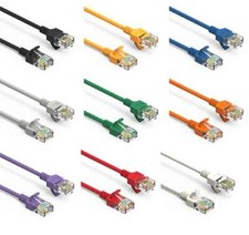 10 x LOT PACK Slim Cat6a RJ45 Patch Cable Wire Ethernet LAN Network Internet picture
