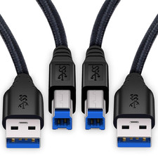 USB a to B Cable 6Ft,Usb 3.0 a Male to Type B Male Braided Cord Upstream Cable picture