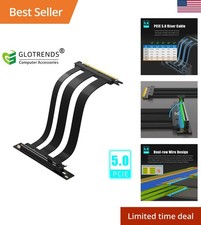 PCIe 5.0 X16 GPU Riser Cable 90 Degree Extension For RTX 5090 4090 RX 9070 XT picture