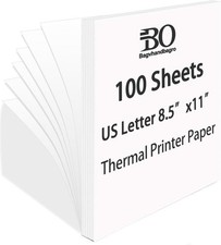 100 Sheets Thermal Printer Paper, 8.5''×11'' US Letter Size, Advanced Printing P picture