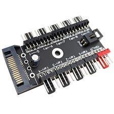 4-pin PWM Fan Hub 10 Way PC Cooling Splitter 12V SATA Power Connector for PC picture