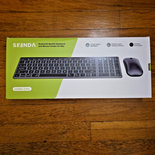 Bluetooth Keyboard Mouse 7Color Backlit 3 Device Rechargeable Mac Black Gray Pro picture