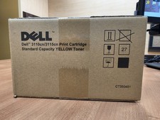 Genuine Dell 3110CN 3115CN Yellow Toner Cartridge NF555 picture