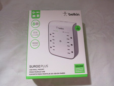 Belkin SurgePlus 10W 6-Outlet 2 USB Surge Protector Brand New Sealed box Wall mt picture