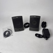 Apple AppleDesign Powered Speakers II M2497 Black OEM AC Adapter AUX Tested READ picture