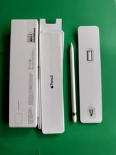 Genuine Apple Pencil 1st Gen A1603 Stylus iPad Pro CIB w/ Lighting Adapter picture