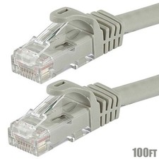 100FT Cat6 UTP Network Ethernet Internet Cable FLEXboot Wire Gray 550MHz LAN  picture