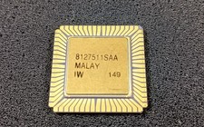 Rare Collectible Intel R80C186-16 Microprocessor Gold Purple package NOS Xlnt picture