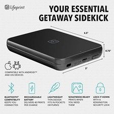 LIFEPRINT ULTRA SLIM PRINTER | PORTABLE BLUETOOTH PHOTO, VIDEO & GIF -  WHITE picture