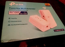 TP-Link TL-WPA7617 KIT AV1000 AC1200 Powerline WiFi Extender Adapter Kit picture