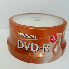 Memorex Recordable DVD-R 16X 4.7GB 120 Min 25 Pack Spindle NEW Factory Sealed picture