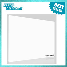 Glass Mousepad Tempered Glass Hard Surface 15.7x11.8 Inch White, Gaming Office picture