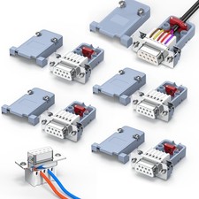 JUXINICE 5Pack DB9 Breakout Connector Female, RS232/RS485 Serial adapters,D-S... picture