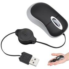 USB Mouse Mini Telescopic Wired Mouse with Retractable Cord 1000 Dpi picture