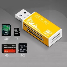 Alloy Card Reader 4 Ports USB2.0 Micro SD TF M2 MS Pro Duo MMC SDHC DV Phone picture