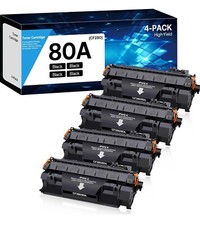 4 packs *80A Toner Cartridge Black High Yield Compatible for HP 80A CF280X picture