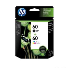 HP 60 Genuine Original Ink Cartridges Combo Pack Black + Tri-Color N9H63FN#140 picture