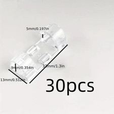 Clear Plastic Cable Clips Adhesive Wire Organizers Desk Wall Cord Holders picture