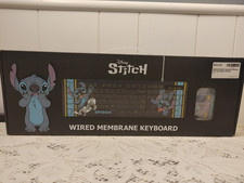 BRAND NEW Geeknet Disney Lilo and Stitch Wired Membrane Keyboard 104 Keys picture