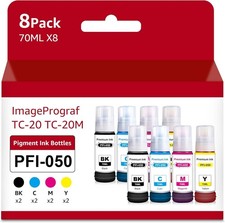 PFI-050 PFI050 Ink Tank Pigment Ink Works for Canon imagePROGRAF TC-20 -8pk picture