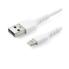StarTech 6 foot/2m Durable White USB-A to Lightning Cable, Rugged Heavy Duty ... picture
